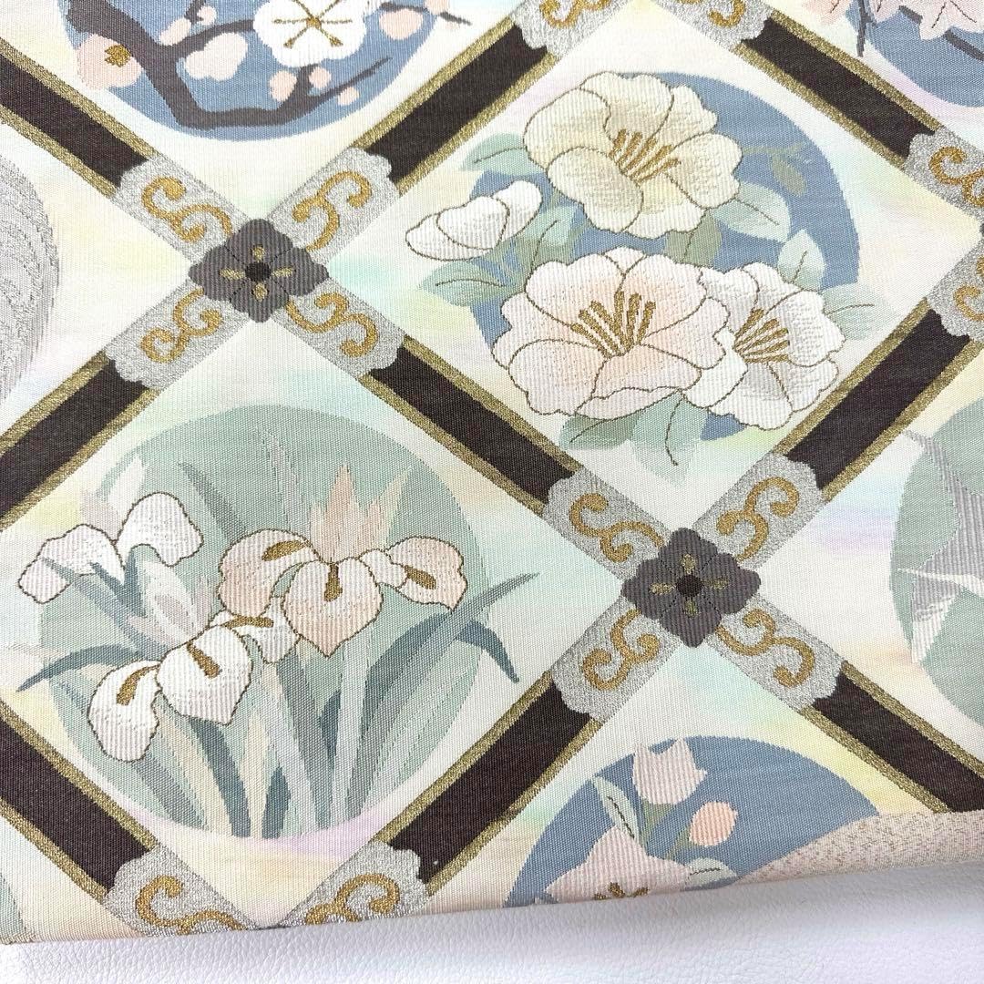 正絹 爪掻き本綴れ 袋帯 専用帯3413 ○高級 正絹 爪掻き本綴れ